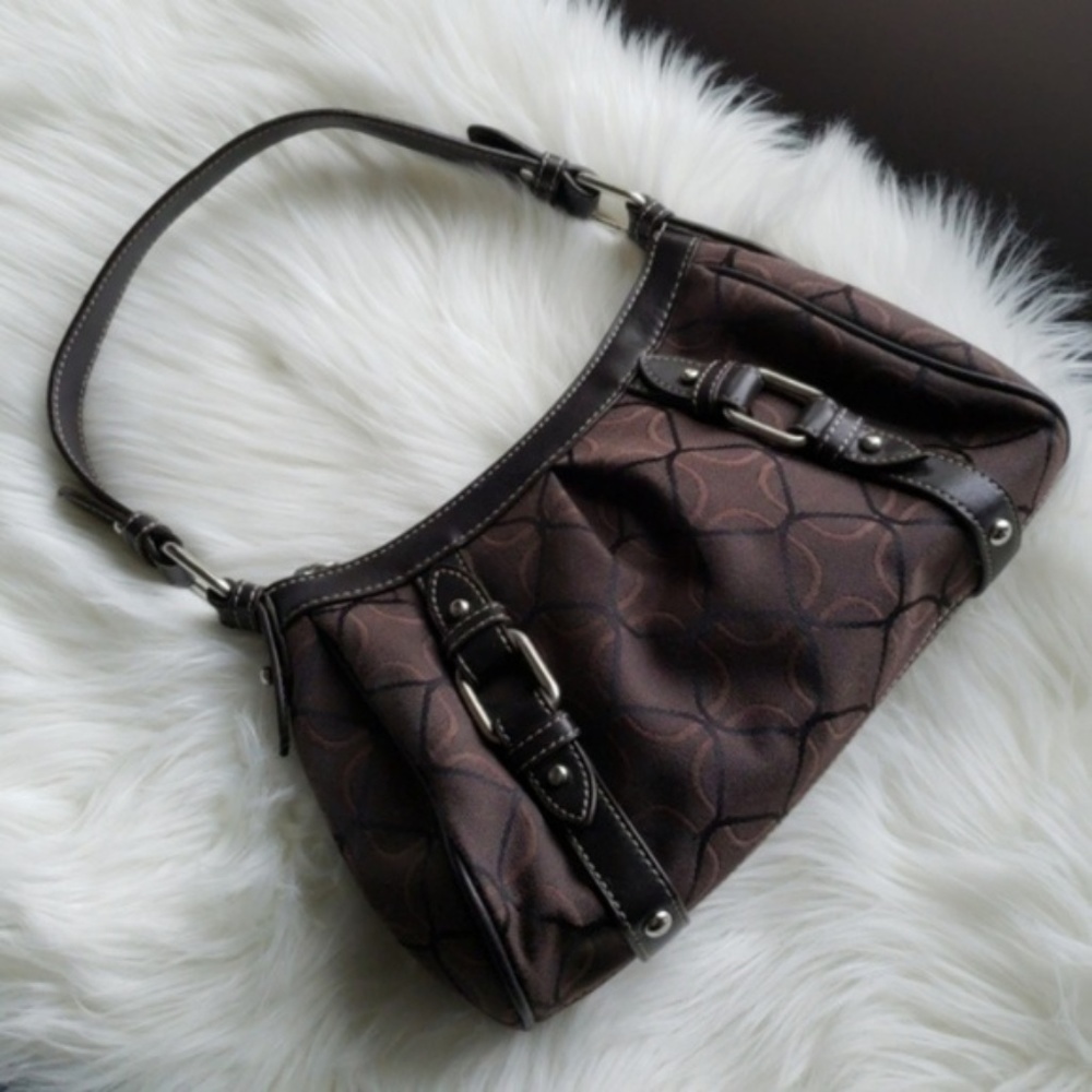 NWOT Nine West Brown & Black Hobo Shoulder Handbag